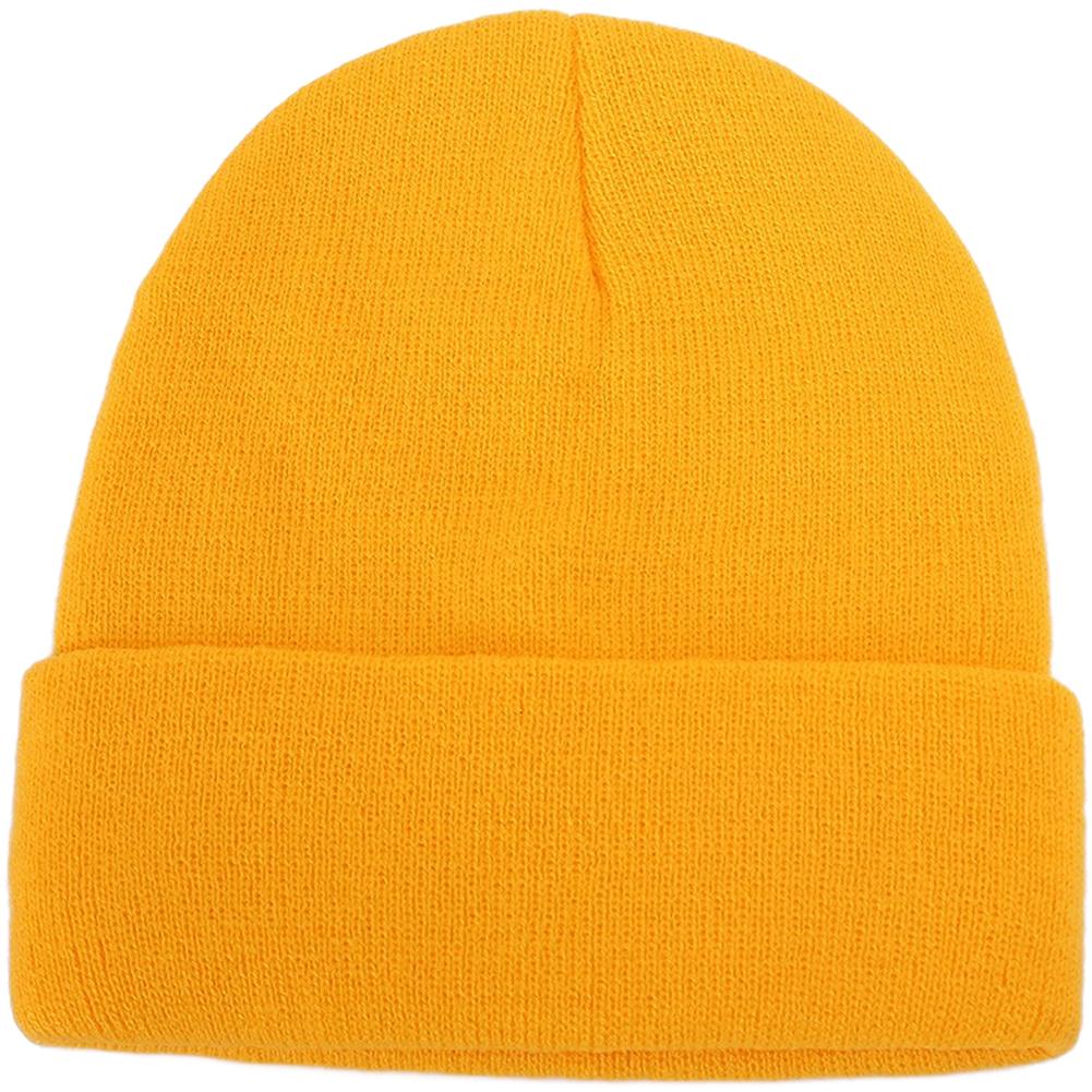 Breathable Fabric Fluorescent Colors Knitted Beanie Winter Dome Hat