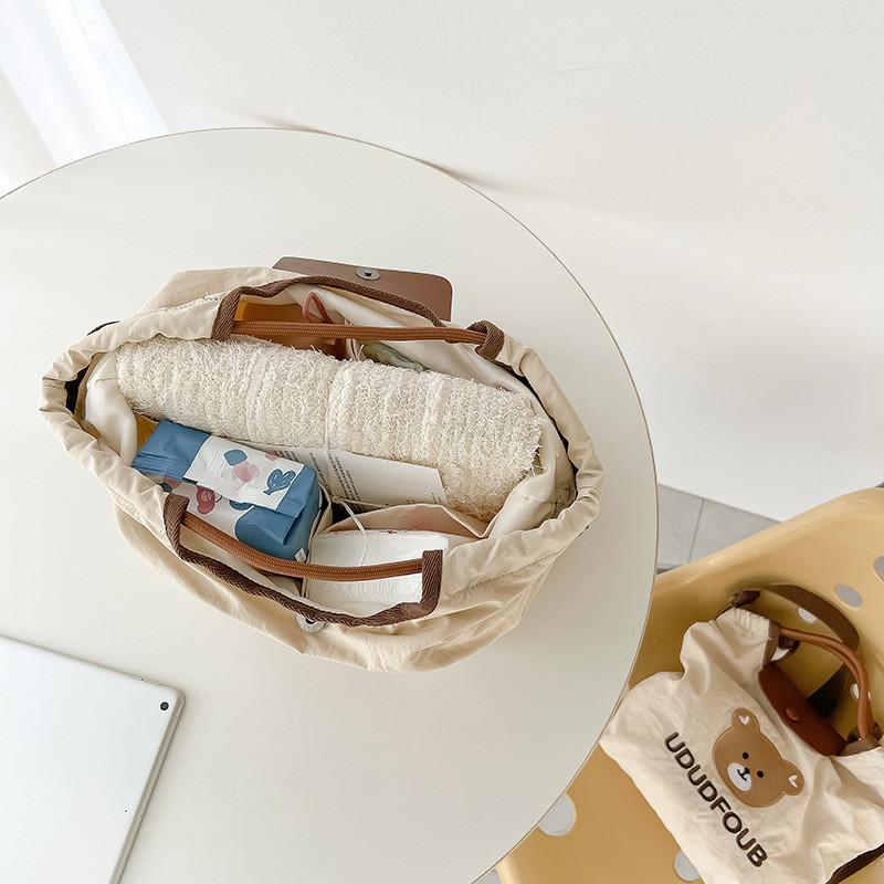 Cute Korean Style Children's Tote Bag Lightweight Canvas Shoulder Bag For Girls