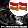 4 Stück 8,8 cm x 3,2 cm Universeller Reflektor Rechteckig Motorrad Reflektor Rot Orange