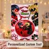 Custom Personalized Tapestry,Miraculous Ladybug Print Custom Name Text Wall Art Hanging for Bedroom