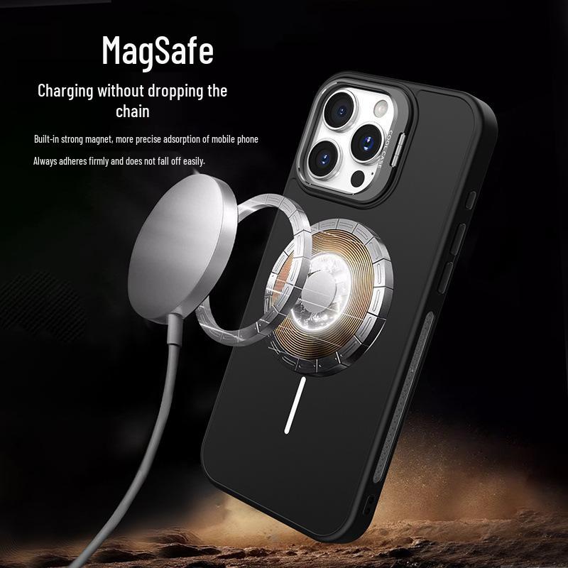 iPhone 17 Lens Holder Case: Compatible with Apple 15/14; Cooling 13; Magnetic 12; Frosted 11; Cross-Border 16p