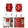 Chinese Year Decoration 3D Shaking Head Caishen Decorative Front Door Hanging Ornament for Party