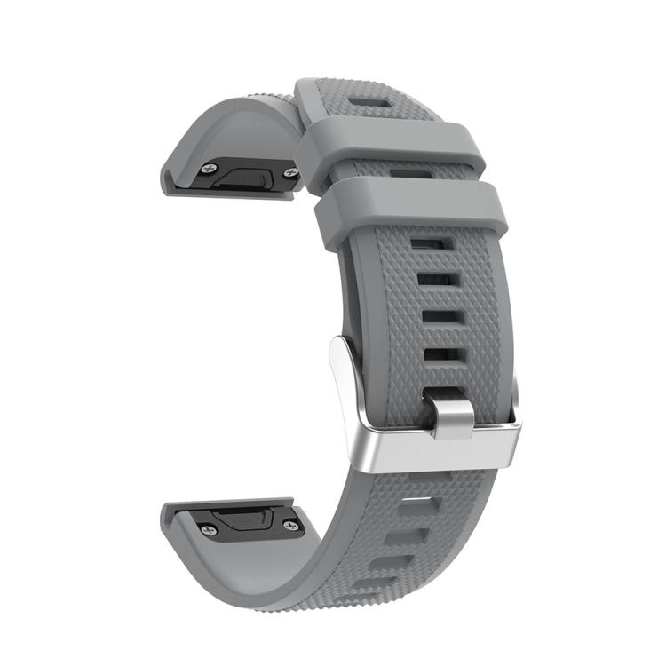 For Garmin Fenix 5 Silicone Watch Band(Black)