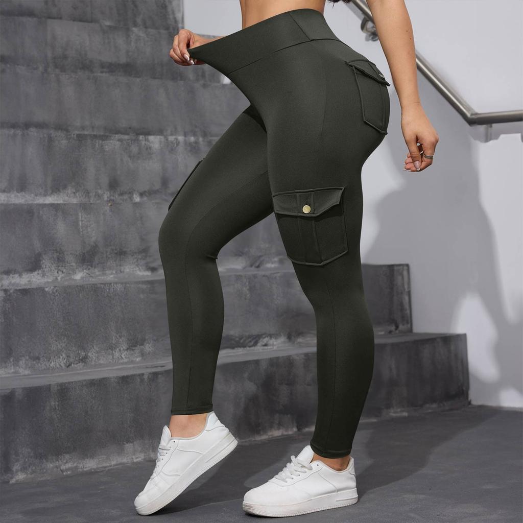 Women's Pants Fashion Casual Pants Solid Color Drawstring High Waist Pants With Pockets