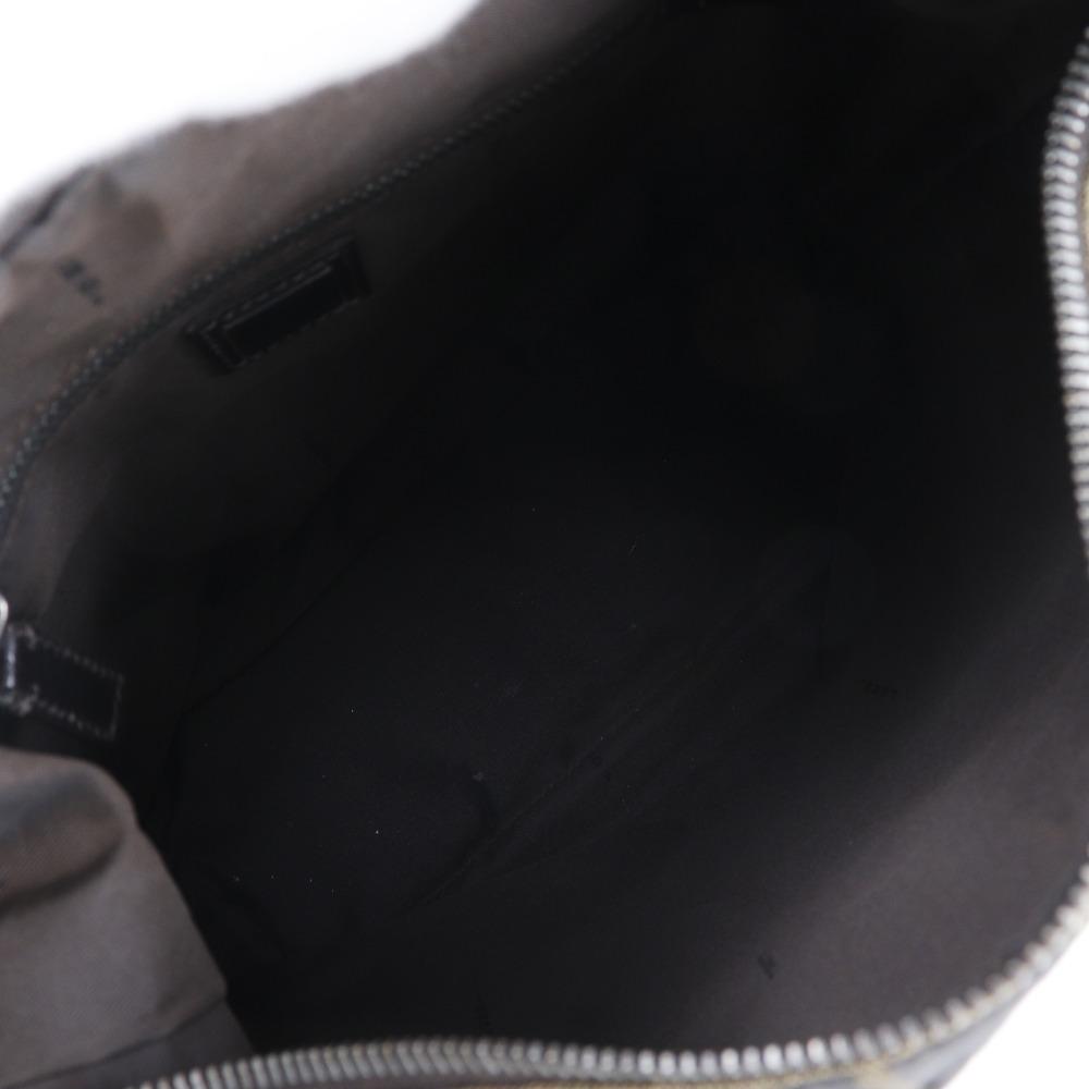 Fendi Zucca Shoulder Bag One Belt Brown Nylon Canvas Women Used