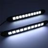 Car Exterior Accessories 2Pcs Car LED Daytime Running Light DRL COB White Waterproof Flexible Silicone Highlight Auto COB Lamp