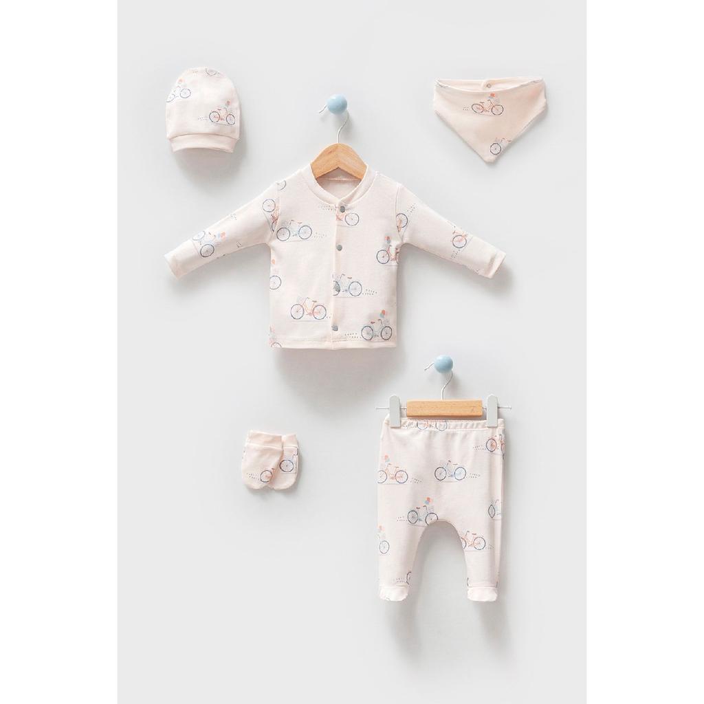 Set de 5 piese Cremă pentru nou-născuți pentru fetiță