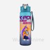 Anime K-Pop Demon Hunters Character Water Cup Large Capacity Outdoor Portable Rope Drinking Bottle Gift for Boys and Girls
