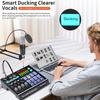 48V Podcast Sound Board   DJ Mixer External Music Sound Card Gaming   Mixer for Live Streaming Studio