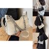 Trendy Street Style Small Square Bag With Chain Elements Pu Material Shoulder Bag