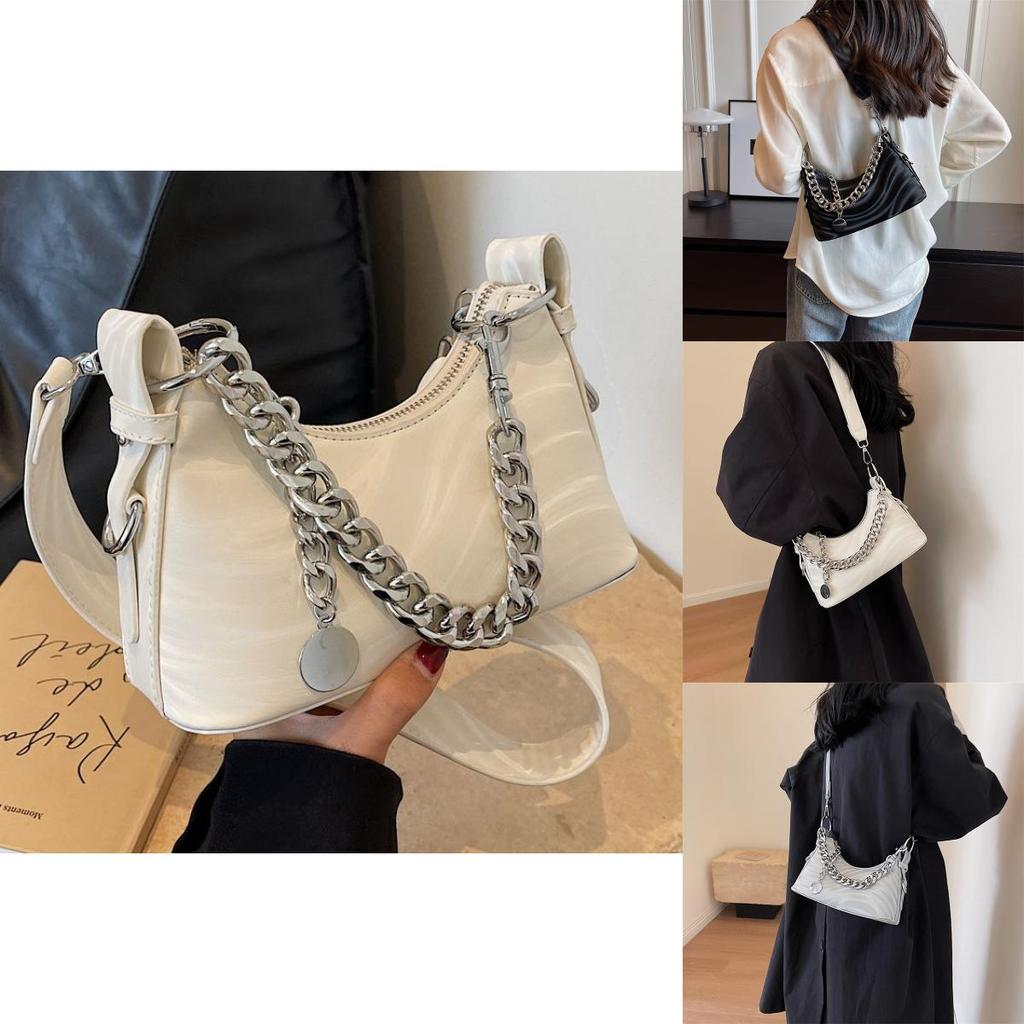 Trendy Street Style Small Square Bag With Chain Elements Pu Material Shoulder Bag
