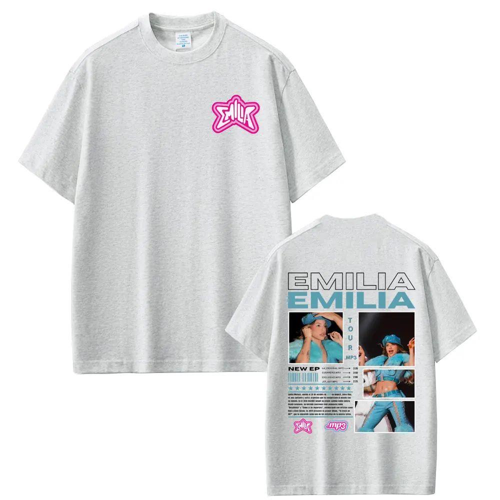 Hip Hop Retro Short Sleeve Singer Emilia Mernes Mp3 Tour Concert Graphic Tshirt Fashion Print Casual Cotton T Shirts Unisex