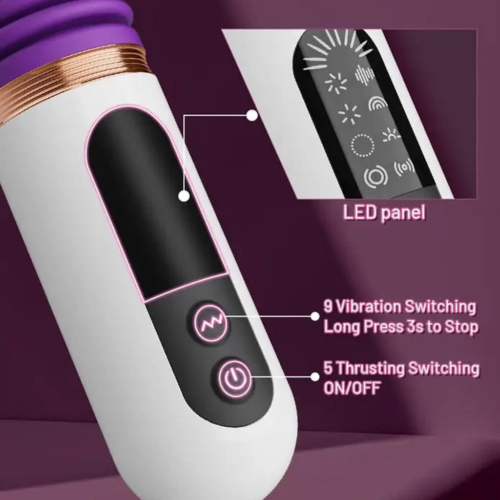 Αυτόματος αναδιπλούμενος δονητής γυναικείος αρσενικός πρωκτικός κόλπος με βεντούζα Παιχνίδια για ενήλικες με βεντούζα Dildo