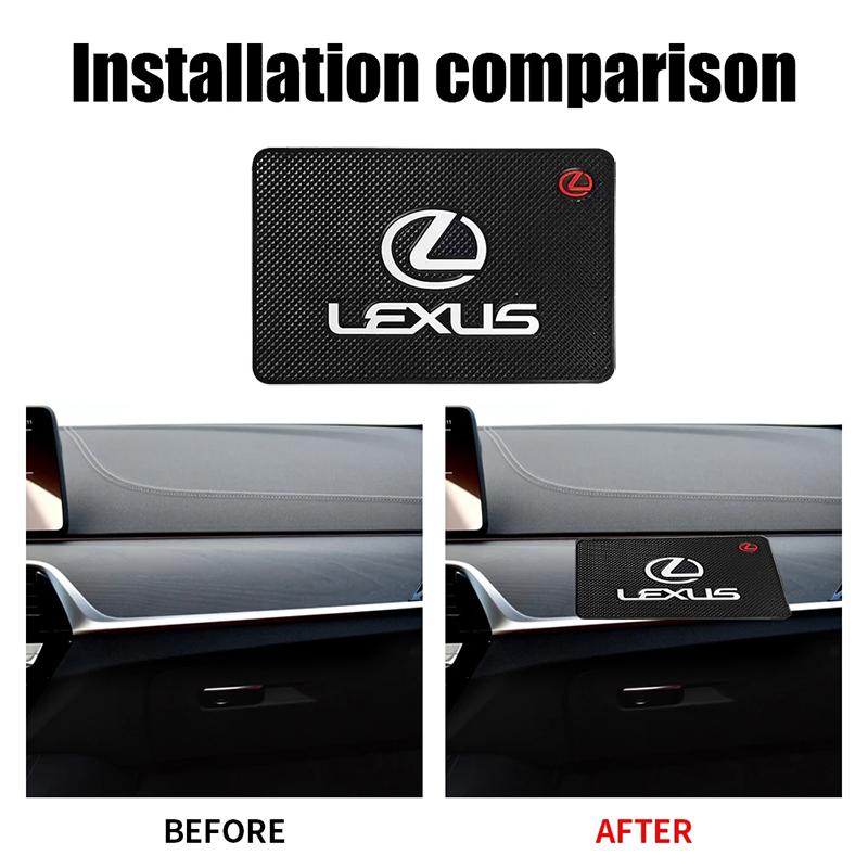 EZQZ3 PVC Car Dashboard Anti Slip Mat Silicone Pad For Lexus F SPORT GS IS LS LX CT LC RC GX460 Ct200h LBX NX RX 350h 450h ES UX 300e