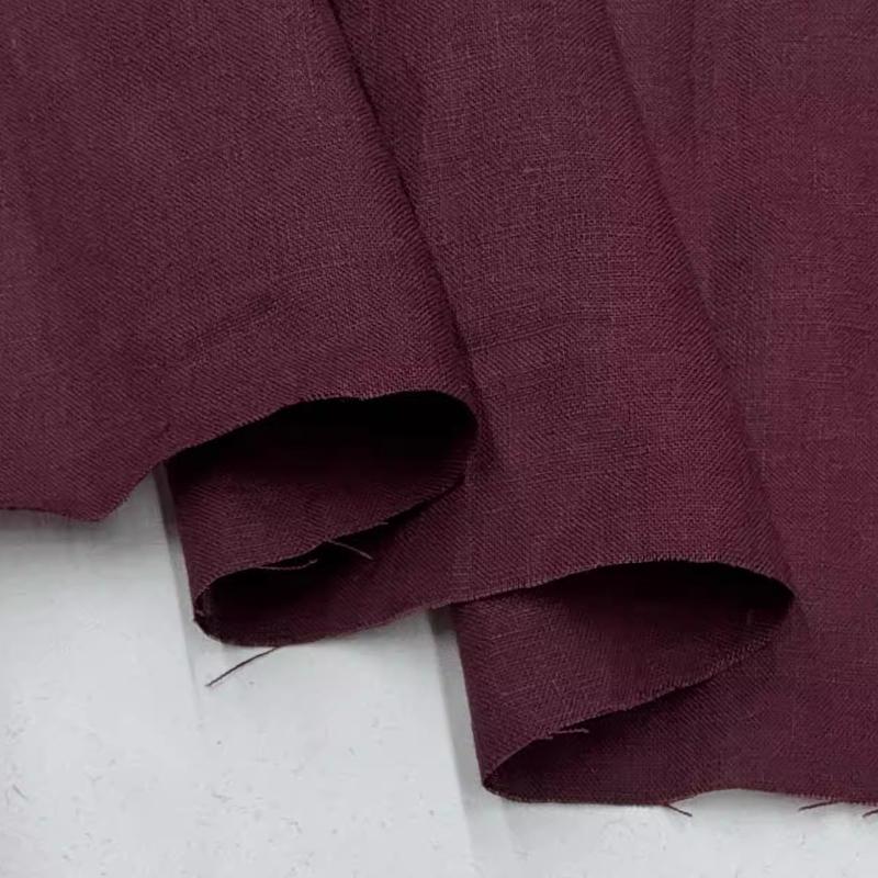 Tissu Pur Lin Lin Lavé Confortable Respirant Tissu Printemps Été DIY Robe Pantalon Large Veste Légère Vêtement