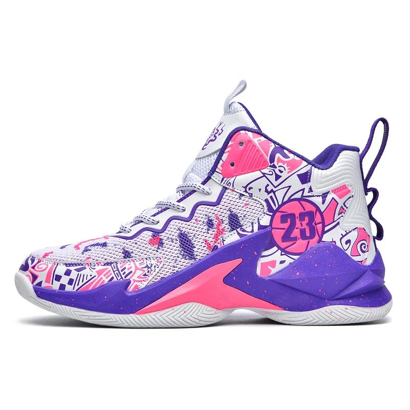 

Мужские баскетбольные кроссовки для тренировок на поле, спортивные теннисные кроссовки 2024 года, новые мужские кроссовки, нескользящие, роскошные баскетбольные кроссовки для детей 35