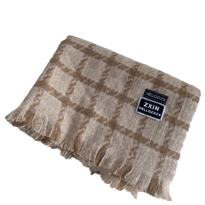Qiandongge Scarf Women's Winter New Versatile Korean Version of Advanced Sense Thickened Warm Scarf Student Couple Tide