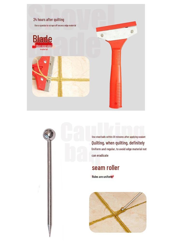 Complete Home Caulking Tool Set: Caulking Gun, Trowel, Scraper, Corner Tools, Labor-Saving Glue Gun, Dual-Cartridge Gun