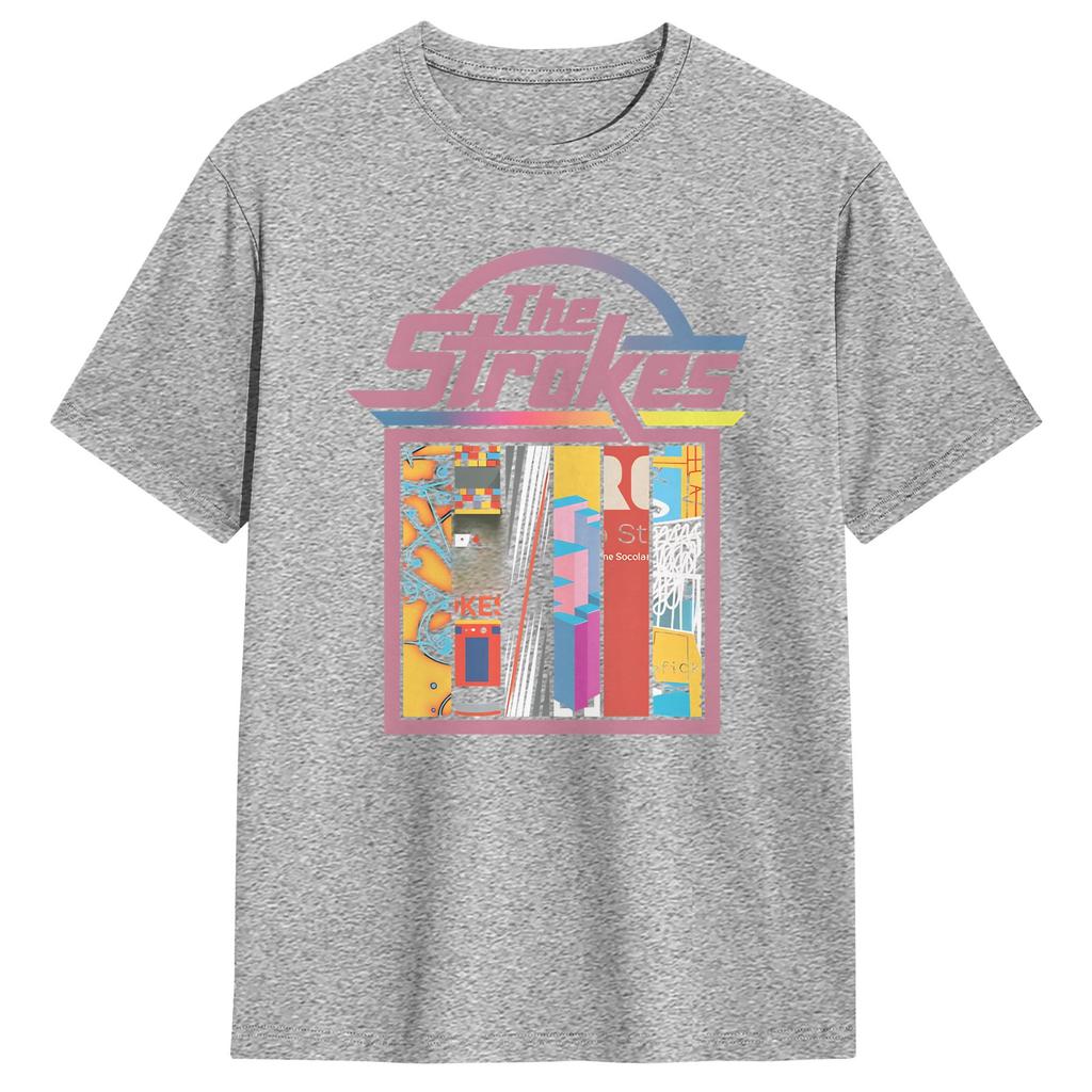 The Strokes Band 100 Cotton T Shirt For Men Summer  Aesthetic T Shirts O Neck Leisure Tees Oversized Print Tops