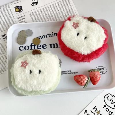 Kawaii Cartoon Mini Apple Plush Zero Wallet Girl Милий плюшевий гаманець для монет Сумка для зберігання ключів Дитячі святкові подарунки