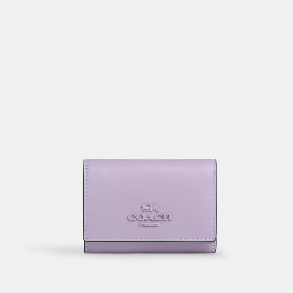 Coach Micro Wallet Silver Chalk