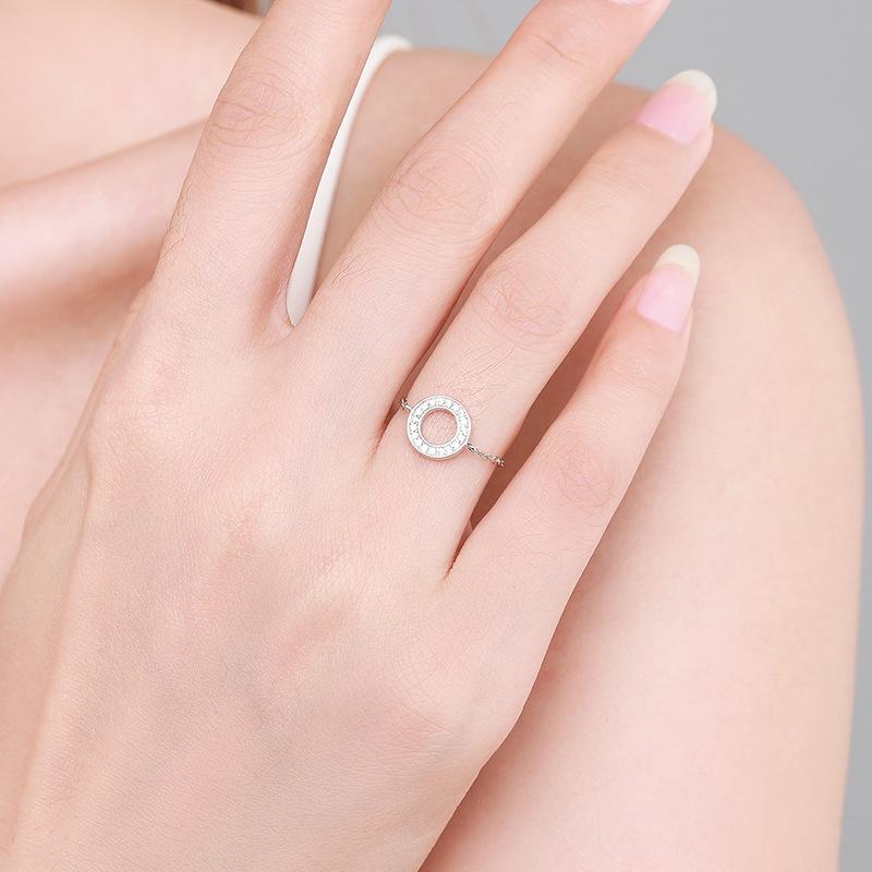 Tancise Classic 925 Sterling Silver  Zircon Ring Ladies Jewelry Wedding Promise Party Gift