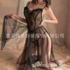 Mesh sex underwear deep V suspenders hot passion temptation sex set transparent temptation sex
