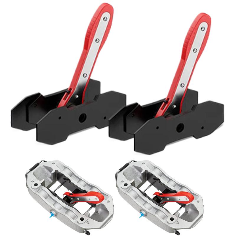Caliper Piston Spreader with 360° Rotating Ratchet Caliper Piston Compressor Tool for Single/Twin/Quad Piston Calipers