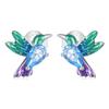 WOSTU 100% 925 Sterling Silver Animals Sea Bee Flamingo Unicorn Opal Stud Earrings For Women Wedding Fashion Anniversary Jewelry