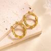 Raffinate Ear Cuff in Acciaio Titanio Oro 18k per Donna