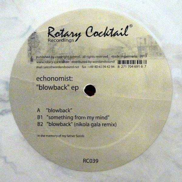 

12inch Record ECHONOMIST Blowback EP RC039 2013 Germany Dance Electronica Used