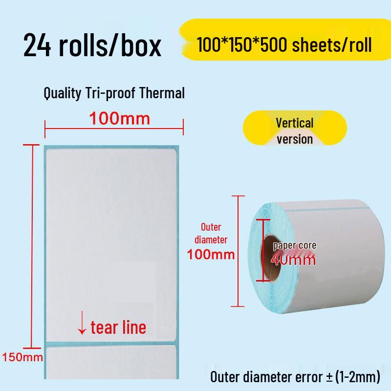 Durable Self-Adhesive Thermal Paper Barcode Labels for Printing 