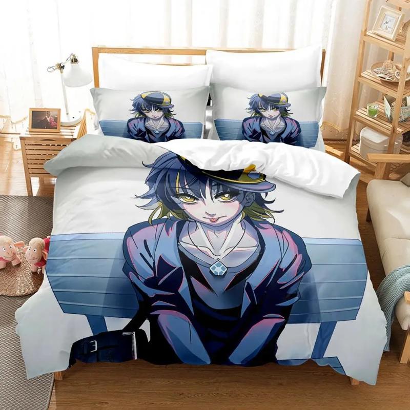Anime Blue Lock Bedding Set Quilt Cover Pillowcase Cartoon Decor Bed Spead Bedroom Duvet Cover Bedding Suit Kids Birthday Gift