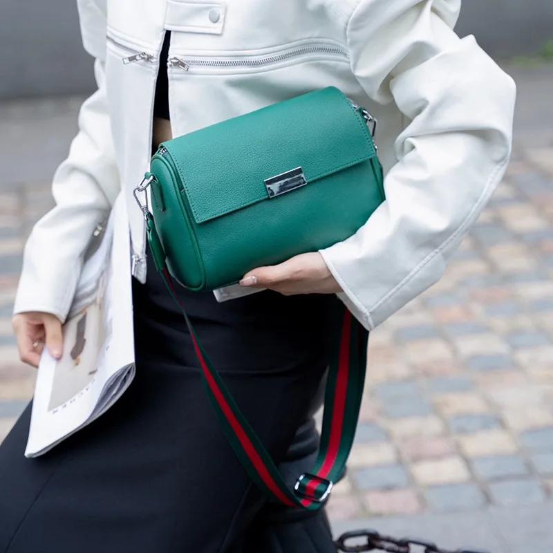 Autumn/Winter New Underarm Bag Women's Fashion Retro Cow Leather Crossbody Handbag High Quality Texture Luxury Shoulder Bag