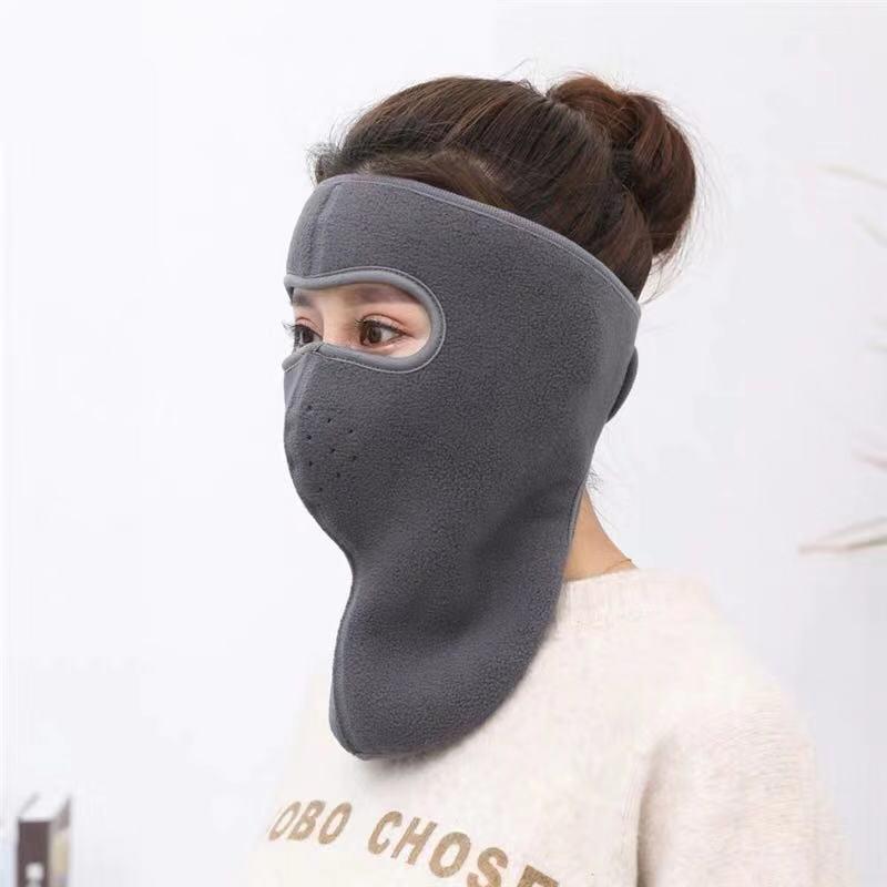 Winter Windproof Fleece Cycling and Ski Mask with Warm Earmuffs