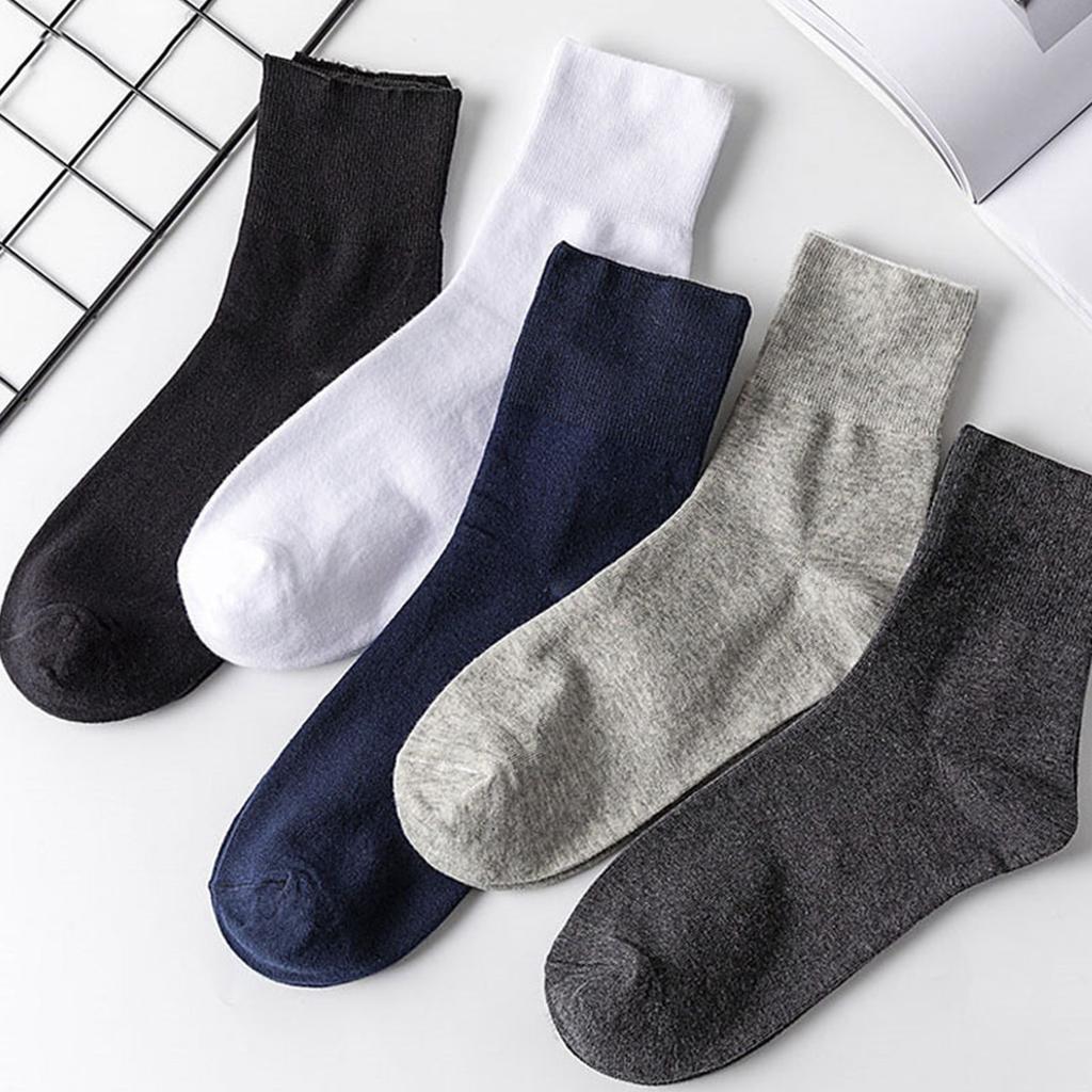 3 Pair Unisex Cotton Socks Wide Thin No Binding Top Breathable Extra Loose Solid Short Ankle Socks