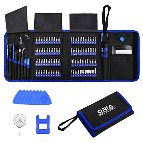 

ORIA Magnetic Screwdriver Set 142 in 1 Repair Tools Kit with 120 Bits Precision Screwdriver Set with Magnetic Pad Portable Bag синій