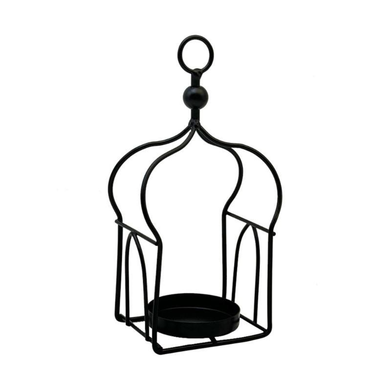 Hanging Metal Tealight Holder for Eid Mubaraks Moon Stand Iron Lanterns for Home and Event Decors Y5GB