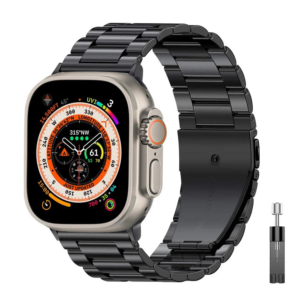 Stainless Steel titanium alloy Strap For Apple Watch Band Ultra 2 49mm 44mm 45mm 41mm Bracelet iwatch Series 6/7/8/9 watch case