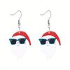 Tragen Sie modische Brillen Weihnachtsmann Weihnachtsbaum Zwerg Acryl Hängeohrringe für Frauen Mädchen Y2K Geflügeltes Schweinchen Ohrstecker Weihnachtsgeschenke