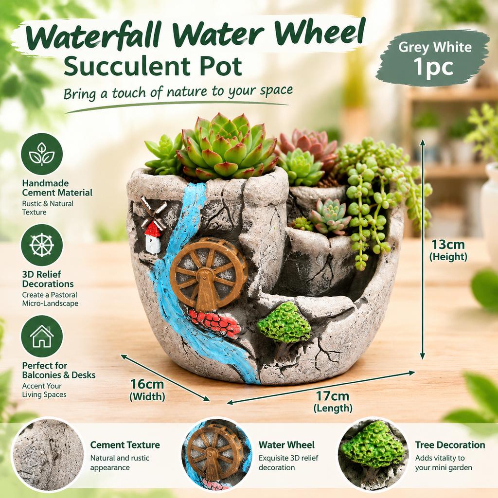 Handmade Cement Succulent Pot Creative Micro Landscape Planter