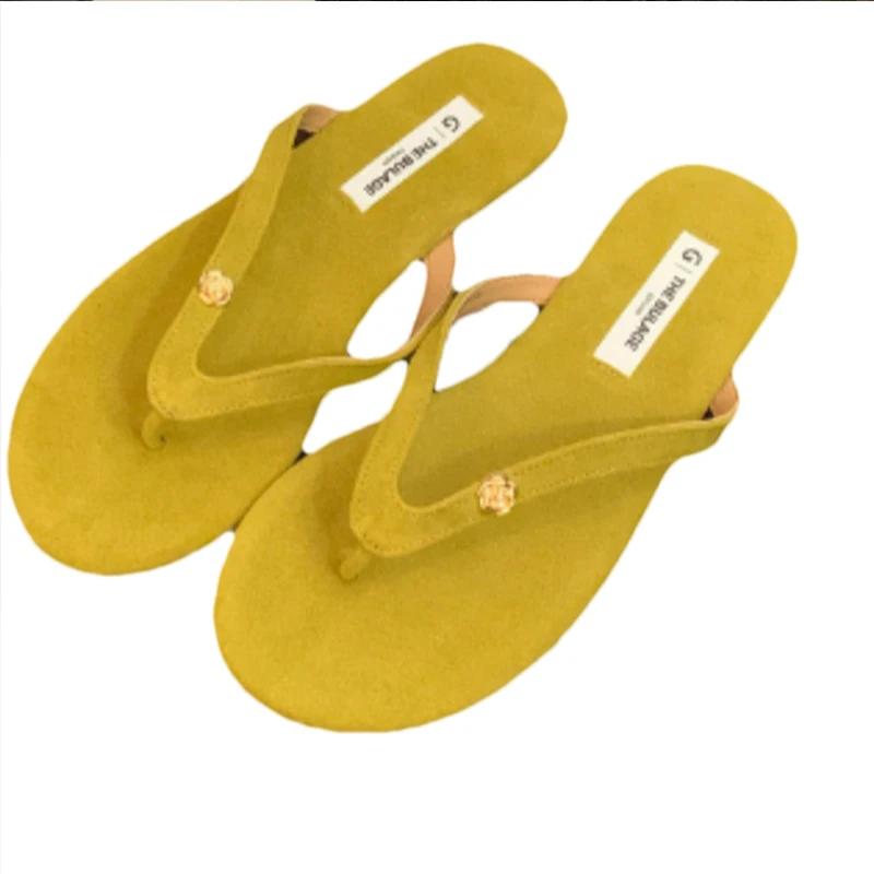 Flower Flats Women Slippers Beach Sandals Clip Toe Flip Flops Shoes Woman Summer 2025 Trend Casual Sandals Fad Comfort Slides