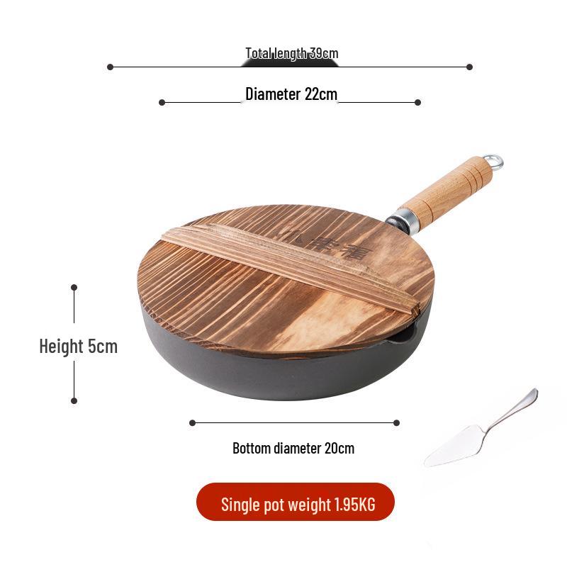 13cm Gusseisen Fritteuse für Eier & Knödel - Spritzfrei, Flachboden, Vielseitiges Kochgeschirr