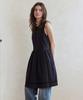AFTERHOURS Cotton Pintuck Dress (Black)