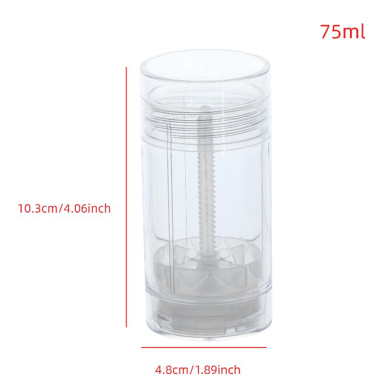 40/75ml Leere Klare Deodorantflaschen Dreh-Stick-Tube Rundboden Füll-Stick Deodorantbehälter