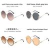 Metal Halfframe Sunglasses Uv400 Protection For Casual Outings
