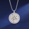 LIKGREAT Seal Of The Seven Archangels Necklaces Stainless Steel 7 Archangels Pendant Protection Amulet Vintage Kabbalah Jewelry