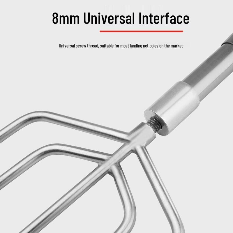 Portable Steel Fish Fork: Thickened Sickle-Style Spike for Fishing