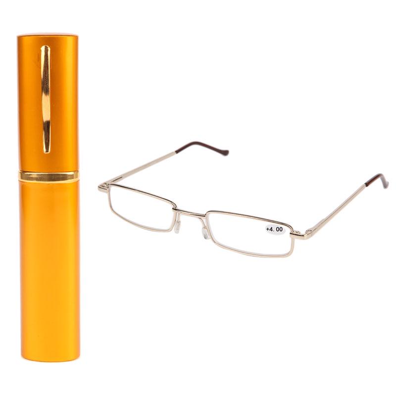 Noi ochelari de lectură culori unisex metal cu carcasă tub +1.5+2.0+2.5+3.0+3.5+4.0