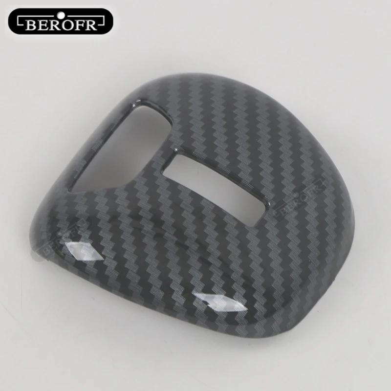 For BYD  Car Gear Head Shift Knob Handle Cover Trim Sticker Shift Head Cover Carbon Fibre